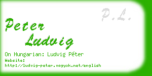 peter ludvig business card